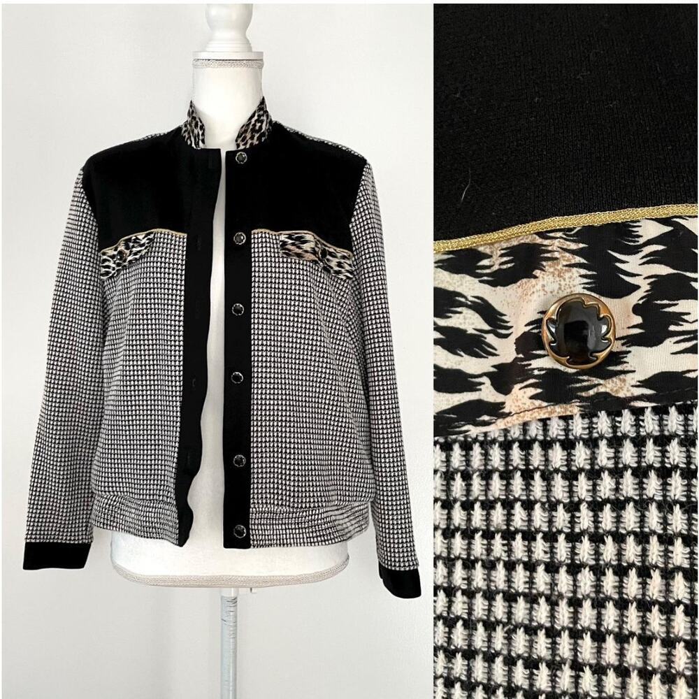 Peter Popovitch Vintage Two Rockabilly Houndstooth Retro Pinup Western Jacket